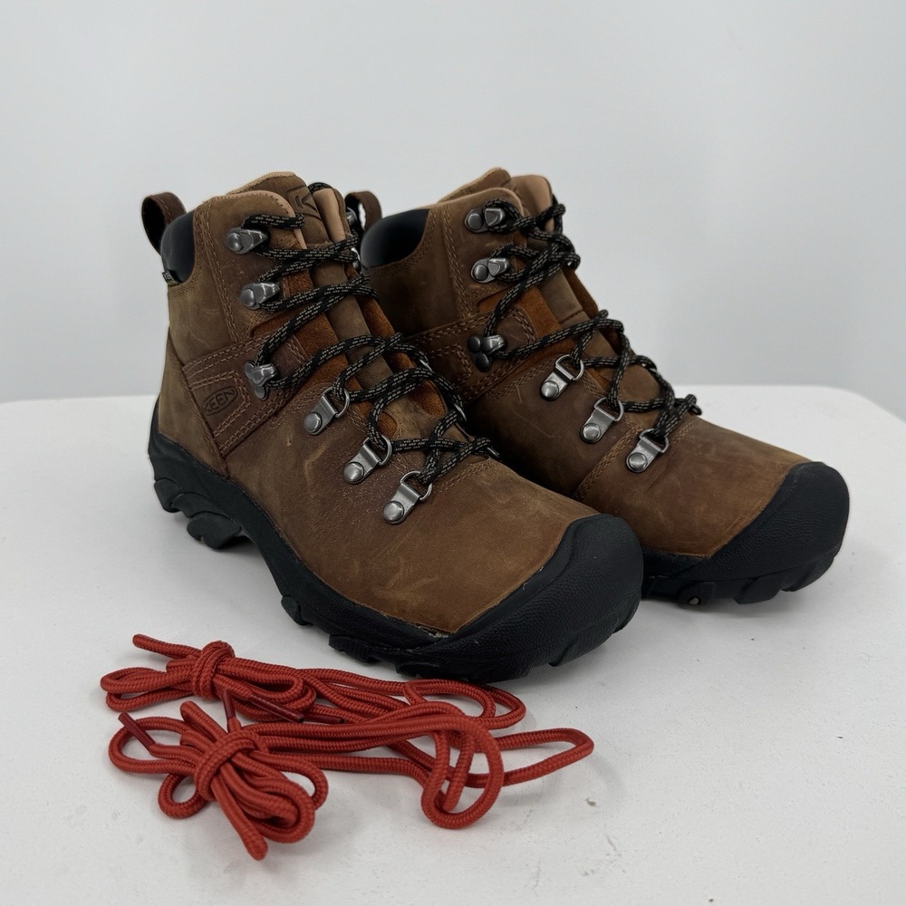 Keen Pyrenees Mid Waterproof Leather Hiking Boots Womens 6.5 Syrup Brown
